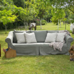 Living room setup in horse pasture