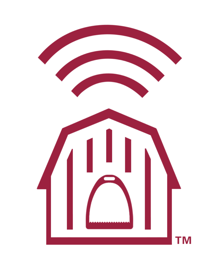 Stall and Stable Logo - Red barn with radio waves